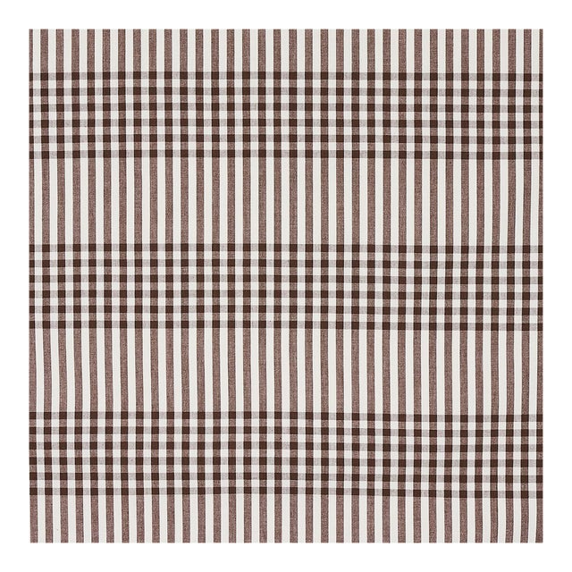 Sample - Schumacher Bergen Plaid Fabric in Brown For Sale