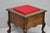 Antique Flip Top Georgian Chippendale Style Mahogany Shoe Shine Box Footstool For Sale - Image 10 of 18
