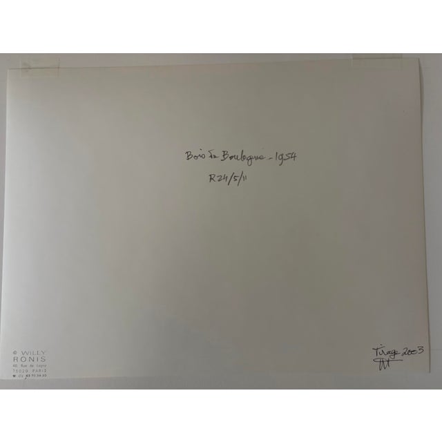 ***Willy Ronis Lac du Bois de Boulogne, Paris, 1954** Lot 68 Signed Photograph Gelatin silver print ~ Dimensions 15.75 x...