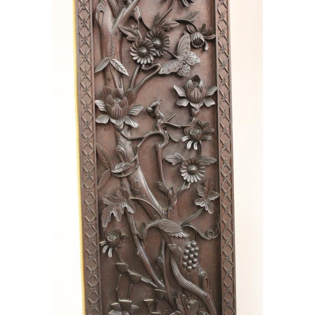 Asian Carved Wooden Columns, 1890s, Set of 2 For Sale - Image 5 of 17