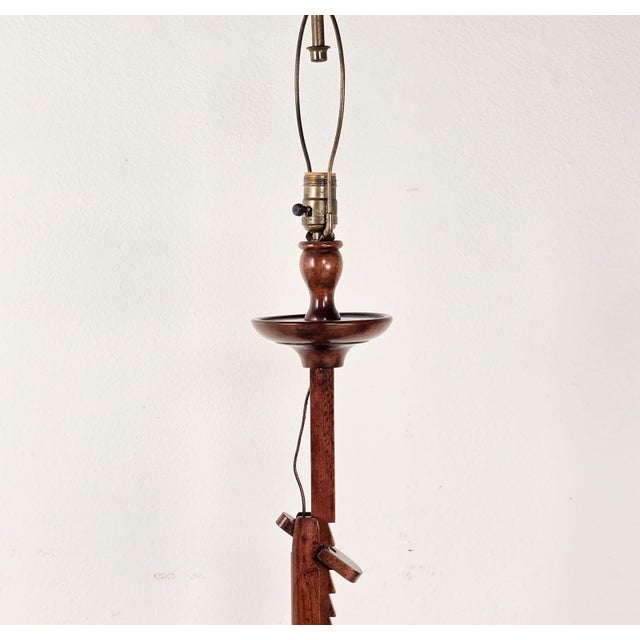 Traditional 1920s English Floor Lamp With Tray, Vintage For Sale - Image 3 of 5
