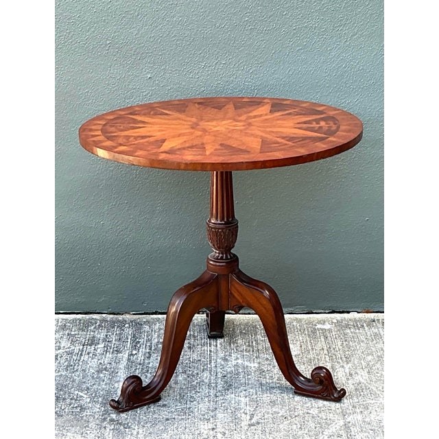 Vintage Maitland Smith Inlay Side Table For Sale - Image 11 of 12