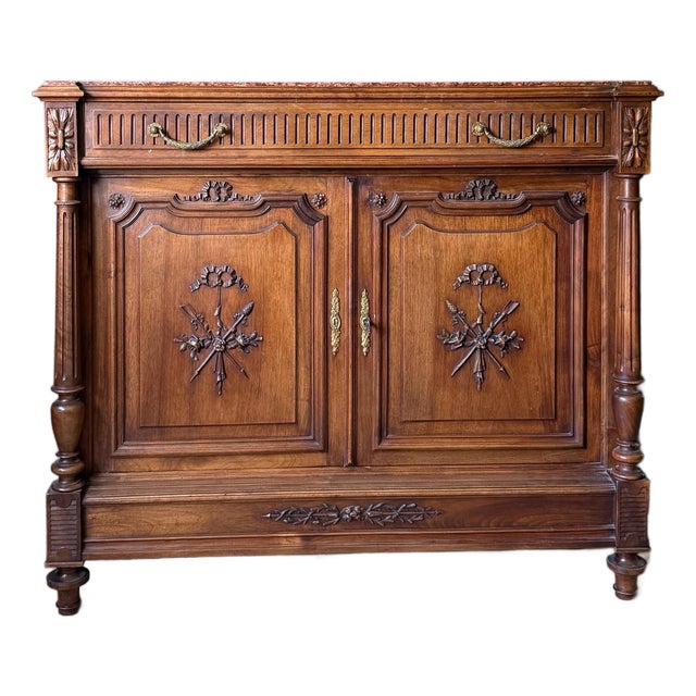 19th Century French Walnut Sideboard For Sale