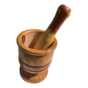 Vintage Wooden Mortar and Pestle