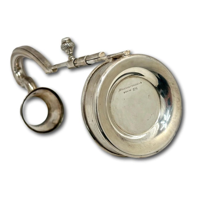 Vintage Late 20th Century Argenteria Peruana ( Peru ) Sterling Silver Wine Bottle Holder - Server For Sale - Image 10 of 12