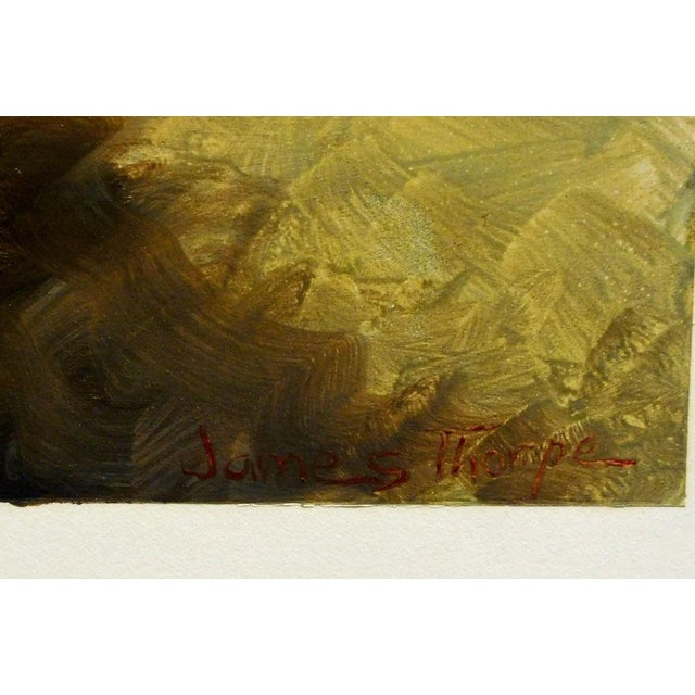 James Thorpe Dusk Hand Signed Acrylic Landscape For Sale - Image 4 of 6