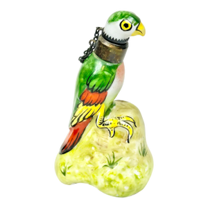 Vintage Hand Painted Limoges Parrot Perfume Bottle