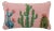 Pretty Cactus Hook Pillow, 12" x 20" For Sale