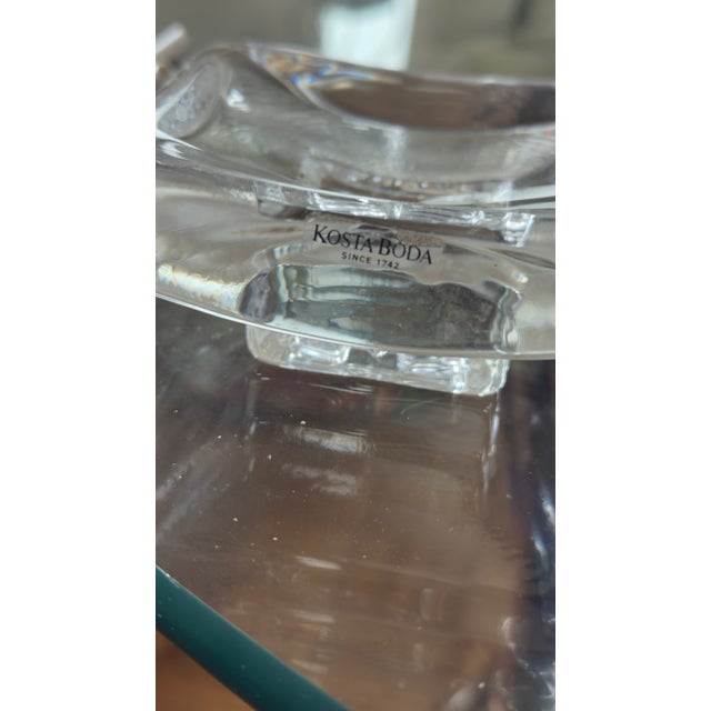 Late 20th Century Kosta Boda Clear Art Glass Square Dish by Bertil Vallien For Sale - Image 13 of 13