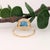 4.4Ct Glam Swiss Topaz Ring With Diamond Accents: Solid 14k Gold, Round 4.5mm, Size 6.75 For Sale In Columbus - Image 6 of 8