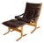 1970s Lounge Chair & Ottoman Leather Norwegian Mid Century Modern For Sale