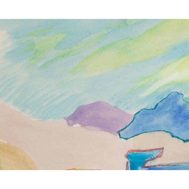 Abstract Watercolor Landscape Painting by Harry Hilson For Sale - Image 4 of 7