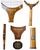 A beautiful collection of three authentic mid-century wooden tennis rackets representing the golden era of American...