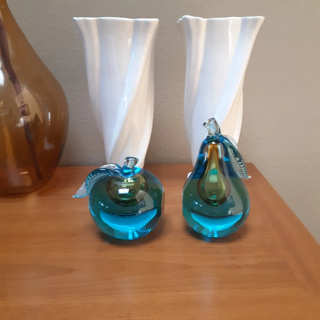 Fabulous Camark de Luxe art ware Art Deco vases a pair. Made in the early 20th century. 12.5 " tall