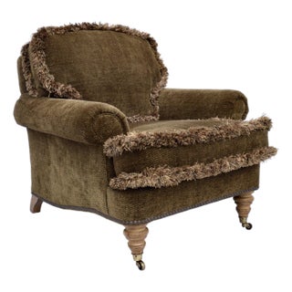 Scroll Arm Lounge Chair After George Smith For Sale