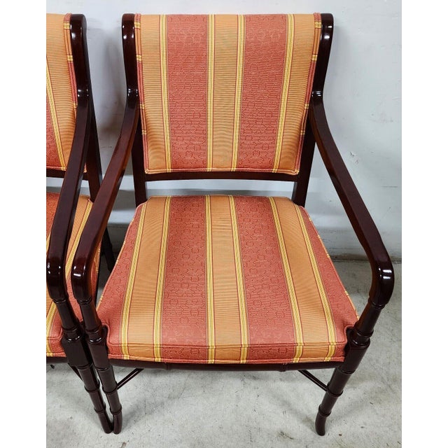 1970s Cabot Wrenn Regency Faux Bamboo Dining Chairs Set of 4 Chairish
