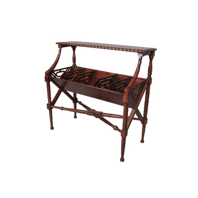 Wood Chinese Chippendale Mahogany Library Bookcase For Sale - Image 7 of 8