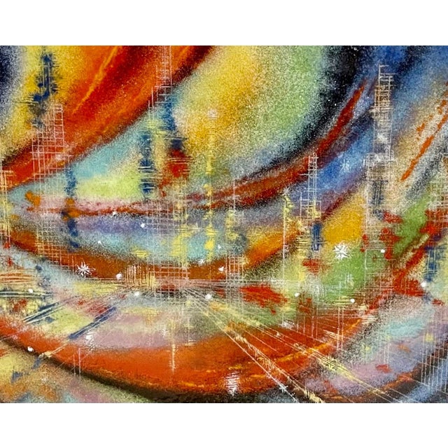 Wall hanging, Framed 16 X 20. Enamel measures 16 X 12 Dominic Mingolla (1922 – 1999) Mingolla created paintings in many...