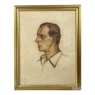 Pastel Portrait of Grand Duke Dmitrii Palovich Nephew of Tsar Nicholas II by Michael Werboff 1932 Ac For Sale