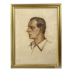 Pastel Portrait of Grand Duke Dmitrii Palovich Nephew of Tsar Nicholas II by Michael Werboff 1932 Ac