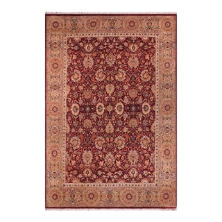 Shabby Chic 1990's Pak-Persian Red/Beige Wool Rug - 9'3'' X 12'11'' For Sale