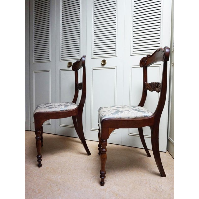 English Sheraton Mahogany Side Chairs, 1830s, Set of 2 For Sale - Image 10 of 14