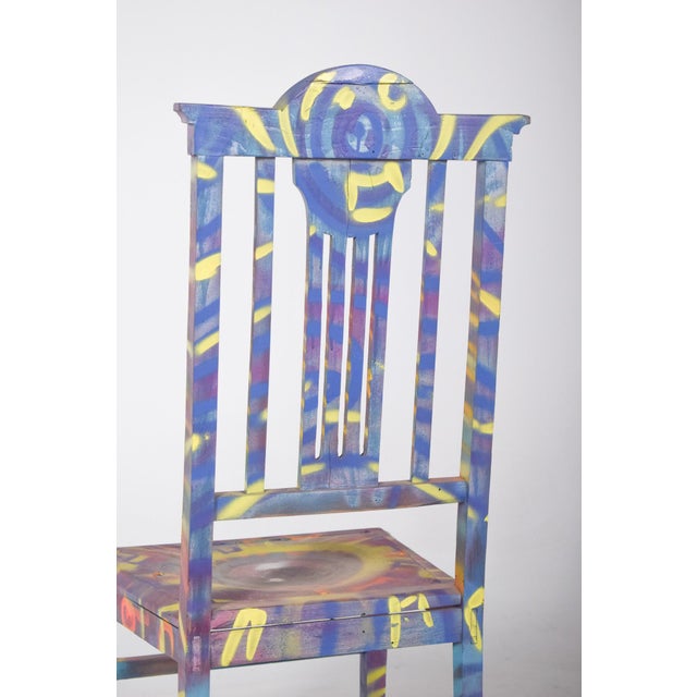 Portuguese Painted Chair by Francisco Camilo, 1950s For Sale - Image 11 of 12