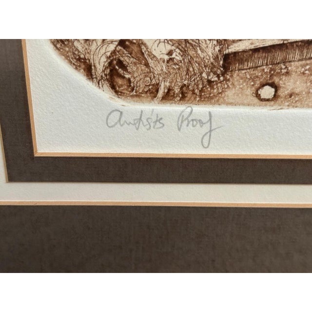 Contemporary Mid 20th Century Ludwig Sohler Etching, Framed For Sale - Image 3 of 5