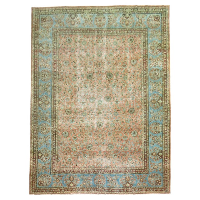 Antique Persian Kashan Carpet - 9'8" x 11'8" For Sale - Image 15 of 18