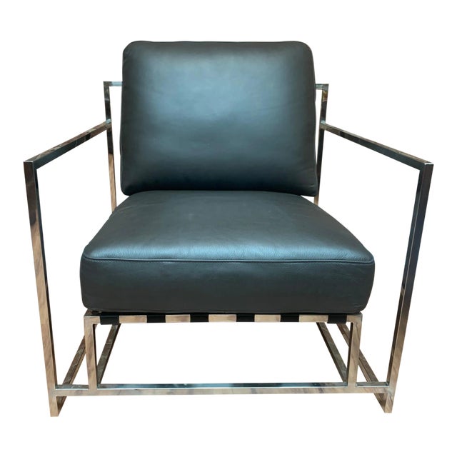 Metropolitan Home Leather Chair For Sale