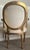 French Hickory Chair French Arm Chair - Gold Metal Leaf With Red Undertone For Sale - Image 3 of 11