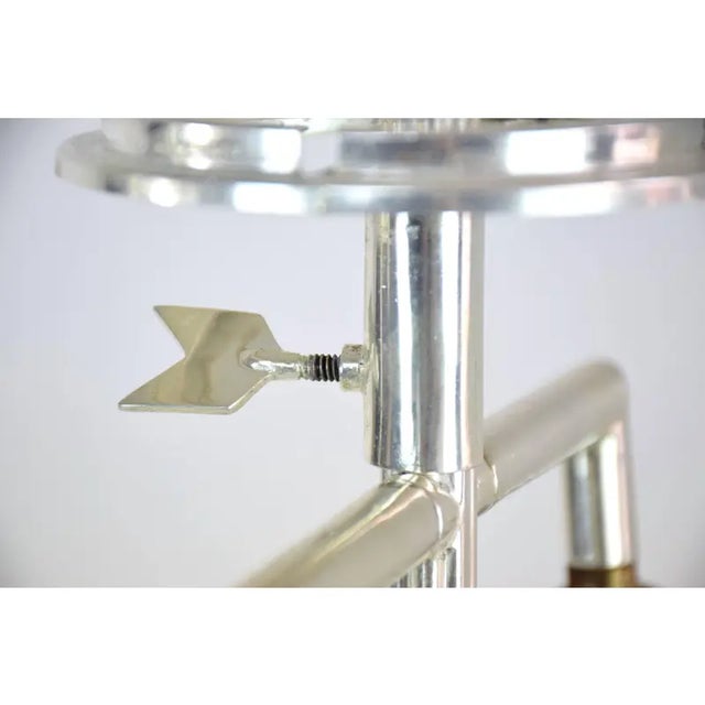 20th Century Silver Plated Flower Lamps, Spain, 1960s - a Pair For Sale - Image 10 of 10