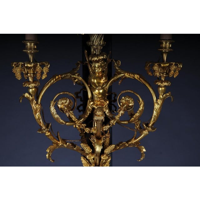Large Louis XV Gilded Bronze Sconces, Set of 2 For Sale - Image 3 of 16