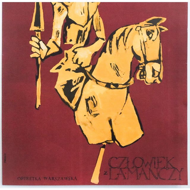 Illustration 1971 Polish Musical Theatre Poster - Czlowiek La Manczy (Man of La Mancha) - Otto Axer For Sale - Image 3 of 4