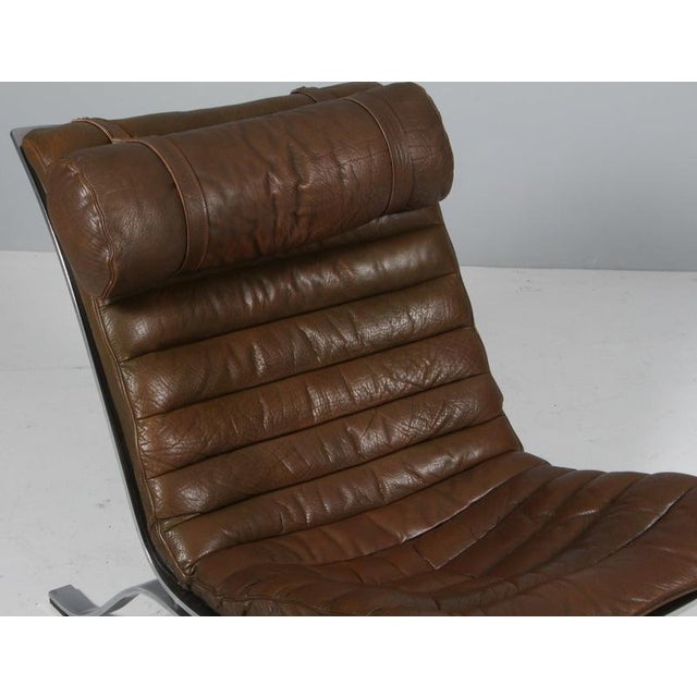 1970s Vintage Ari Lounge Chair in Patinated Leather by Arne Norell, 1970s For Sale - Image 5 of 9