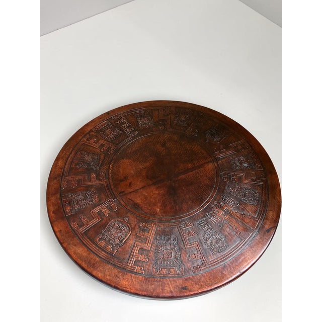Leather and Wood Coffee Table by Angel Pazmiño, Ecuador, 1960s For Sale - Image 4 of 16