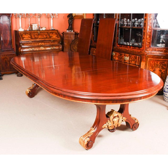 Victorian Mahogany Twin Base Extending Dining Table, 19th Century For Sale - Image 6 of 18