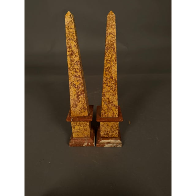 Pair of Italian Marble Obelisks, Circa 1890 For Sale - Image 9 of 14