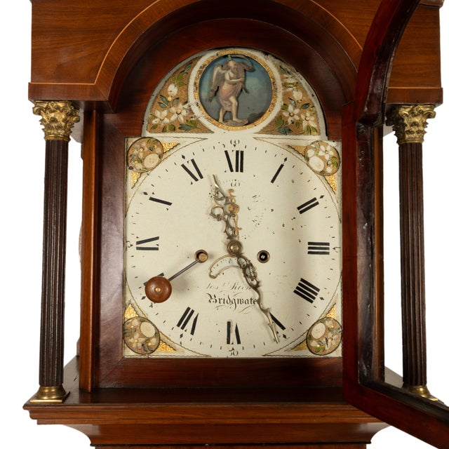 Antique 8 Day Tall Case Grandfather Clock Automaton Andrew Rich Bridgewater 1820 For Sale In Portland, OR - Image 6 of 11