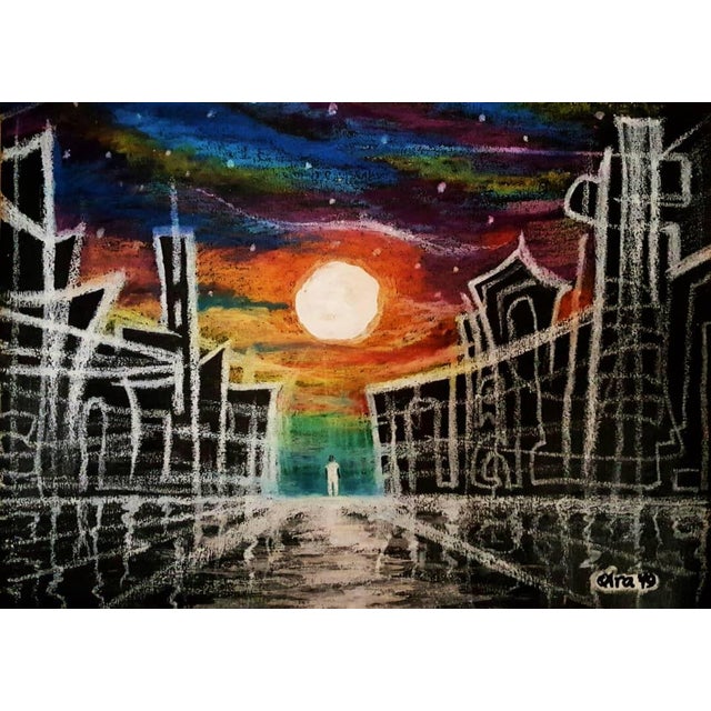 Ghost Town Modern Drawing For Sale