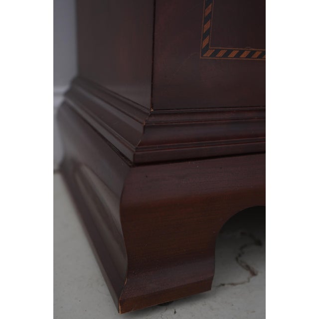 Howard Miller Inlaid Mahogany Grandfather Clock For Sale - Image 14 of 18