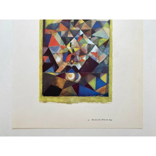 Paper Paul Klee Vintage 1969 Abstract Modernist Lithograph Print " With the Egg " 1917 For Sale - Image 7 of 10