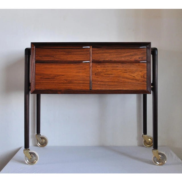 Danish Modern Rosewood Sewing Table, 1960s For Sale - Image 13 of 13