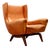 1950s Model No. 110 Leather & Rosewood Armchair, Attributed to Søren Willadsen & Illum Wikkelsø For Sale