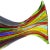 Mid-Century Modern Murano Avem Rainbow Colors Silver Gold Flecks Italian Art Glass Vintage Striped Fish Figurine Sculpture For Sale - Image 3 of 6