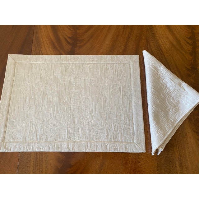 20th Century Waterford Beige Placemats and Napkins Set- 10 Pieces For Sale In Denver - Image 6 of 12