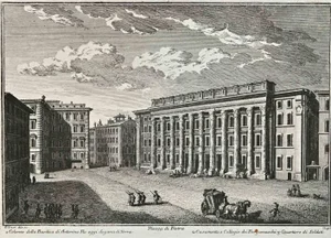 After Giuseppe Vasi, Piazza di Pietra, Etching, 18th Century
