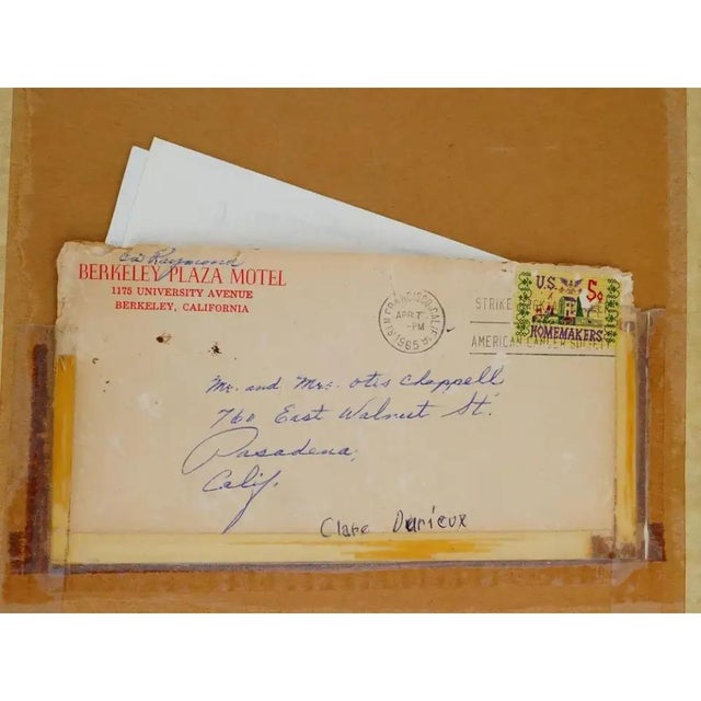 Gold 1960s Old Master Manner Painting Letter Attached by Claire Durieux Renaissance Style For Sale - Image 8 of 11