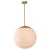 Metal Glass Globe Opal 60 Pendant Light by Schwung For Sale - Image 7 of 7