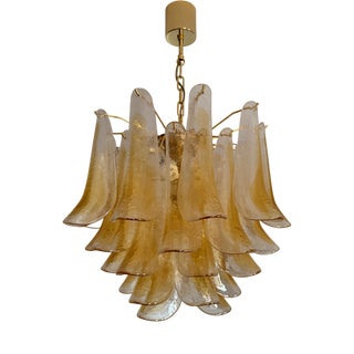 Murano Glass Chandelier attributed to Mazzega, 1970s For Sale